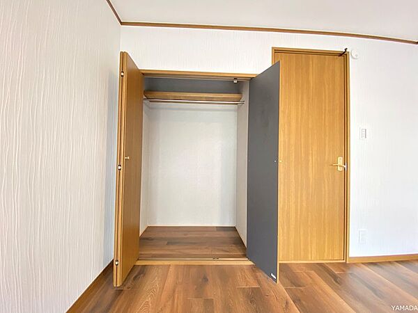 収納力のあるクローゼットで、お部屋をすっきりと保てます。衣類だけでなく、かさばる季節物も収納可能。