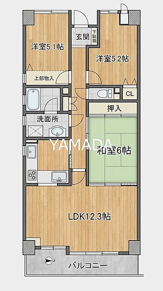 上記間取り図に関しまして、実際の寸法や形状と異なる場合がごさいます。ご了承ください。