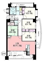 D'クラディア室見 4LDKの間取図画像