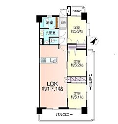 アンピール姪浜 3LDKの間取図画像