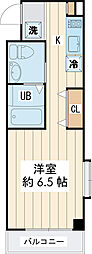 レオ ワンルームの間取図画像