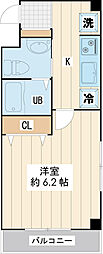 ジェラトーニ浦安 1Kの間取図画像