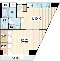 ハイツピアヴァリー 1LDKの間取図画像