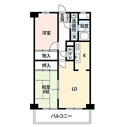 メゾン・ド・セット 2LDKの間取図画像