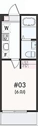 藤沢市本町4丁目アパート 1Kの間取図画像