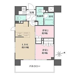 グレーシアフィット藤沢鵠沼 2LDKの間取図画像