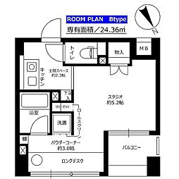 グランドコンシェルジュ藤沢 ワンルームの間取図画像