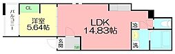 GRADUS辻堂 1LDKの間取図画像