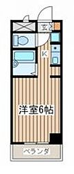 サザンクロス 1Kの間取図画像