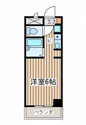 サザンクロス 1Kの間取図画像