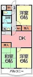 ダンデライオン鵠沼 3DKの間取図画像