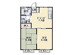 ベイショアパーク 2DKの間取図画像