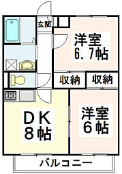 間取図画像 2DK