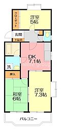 間取図画像 3DK
