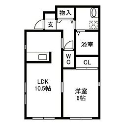 間取図画像 1LDK