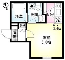 間取図画像 1K