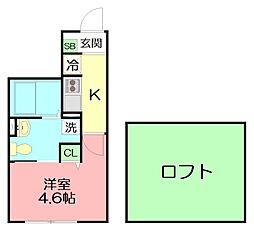 INsideGroveEVE 1Kの間取図画像