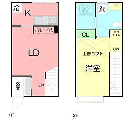 (仮称)本宿町-計画 1LDKの間取図画像