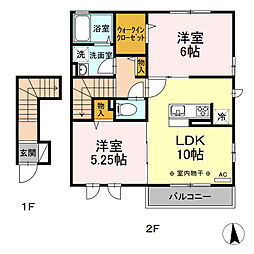 間取図画像 2LDK
