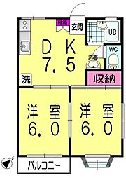 間取図画像 2DK
