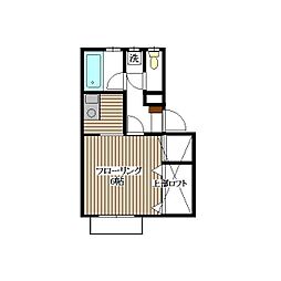 ユニメゾン湘南 1Kの間取図画像