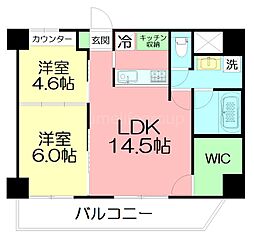 GRANDREVE茅ヶ崎幸町 2LDKの間取図画像