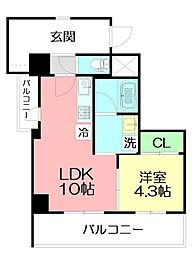 GRANDREVE茅ヶ崎幸町 1LDKの間取図画像