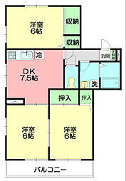 ファミール鵠沼 3DKの間取図画像