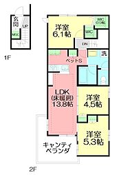 Park Hills 3LDKの間取図画像