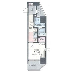 TheParkcross藤沢 1Kの間取図画像