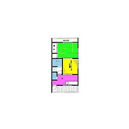 弥生荘 1Kの間取図画像