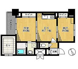 SouthernCross鵠沼 1SDKの間取図画像