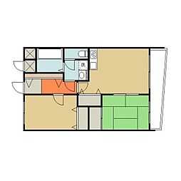 クエスタ・デル・ラモス 2LDKの間取図画像