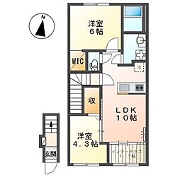 Crarity 2LDKの間取図画像