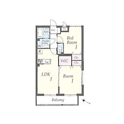 ルミエールブランシュ 2LDKの間取図画像