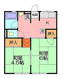間取図画像 2DK