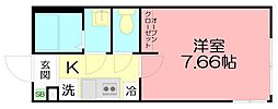 カインドネス辻堂North 1Kの間取図画像