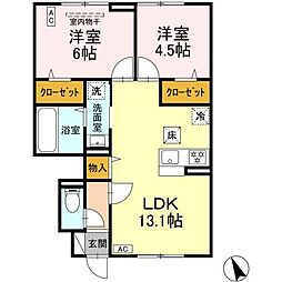 ジェルベーラ 2LDKの間取図画像