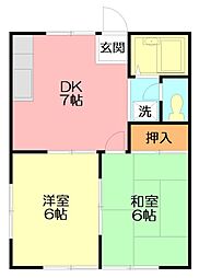 メゾンイシイ 2DKの間取図画像