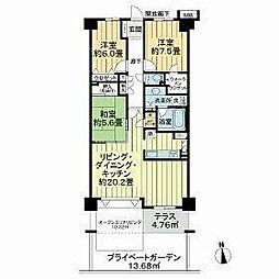 グランシティ・パレ・ド・リヴァージュメゾン・ド・フォーレ 3SLDKの間取図画像