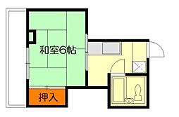 光南ビル 1Kの間取図画像
