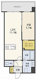 ディアコート門司 1LDKの間取図画像