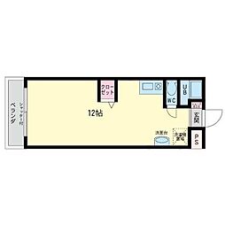 巴マンション ワンルームの間取図画像