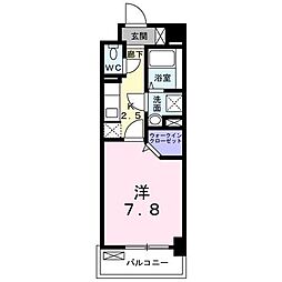 ボスカートF. 1Kの間取図画像