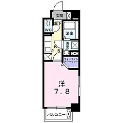 ロータス青山1 1Kの間取図画像