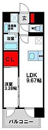 KSK南小倉コアプレイス 1LDKの間取図画像
