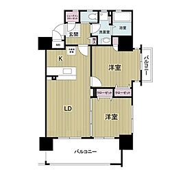 FeLt127 2LDKの間取図画像