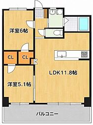 FeLt127 2LDKの間取図画像
