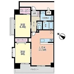 ベルステージ 2LDKの間取図画像