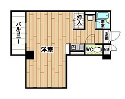 メゾン東武三萩野(株)東武住販小倉ビル ワンルームの間取図画像